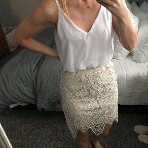 Venus white lace dress
